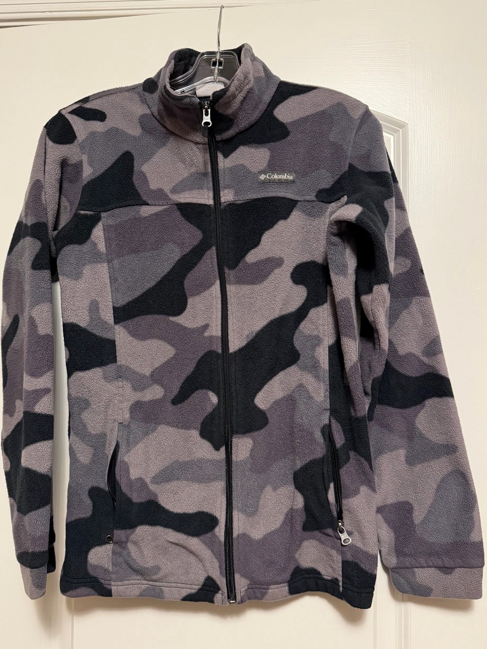 Columbia Kids' Gray & Black Camo Full-Zip Fleece Jacket